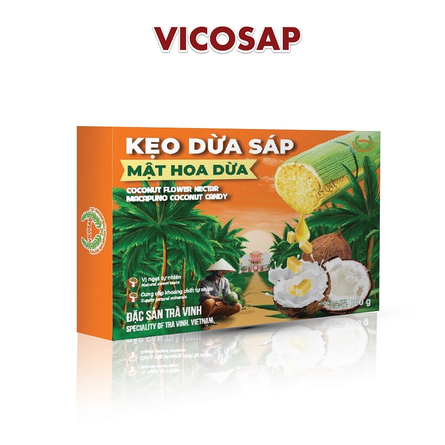 Kẹo dừa sáp mật hoa dừa - 180g - Vicosap