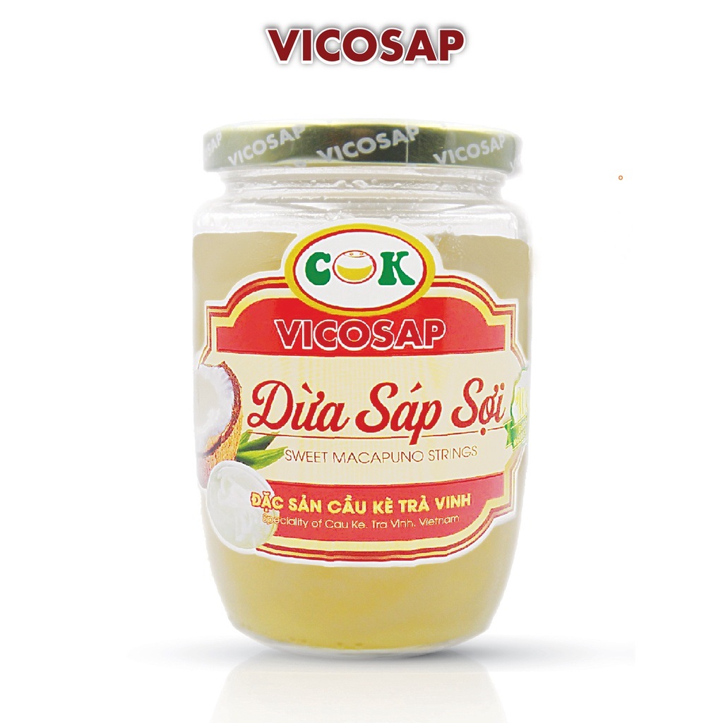 Dừa sáp sợi hũ - 400ml - Vicosap