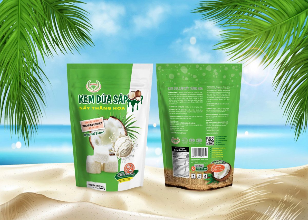 Kem dừa sáp sấy thăng hoa - 20g - Vicosap